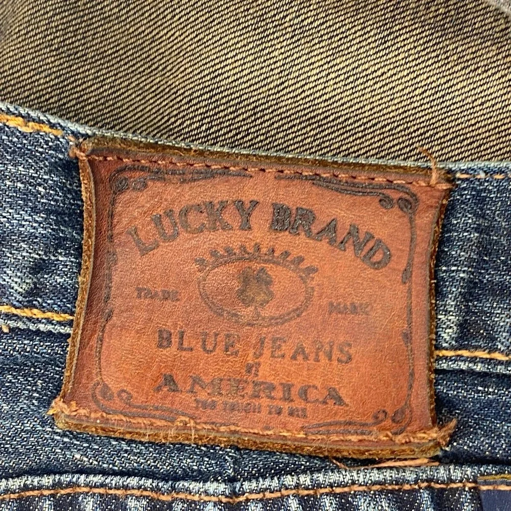 Lucky Brand 181 Relaxed Straight Mens Dark Wash Blue Jeans Denim Cotton 34x28